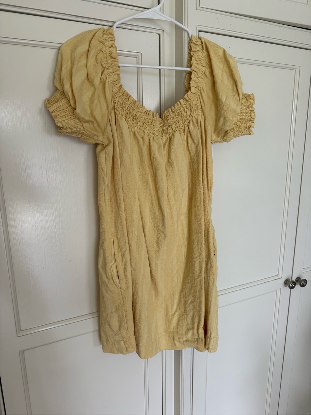 Free People Mila Mini Dress Sunshine Yellow-Size Small